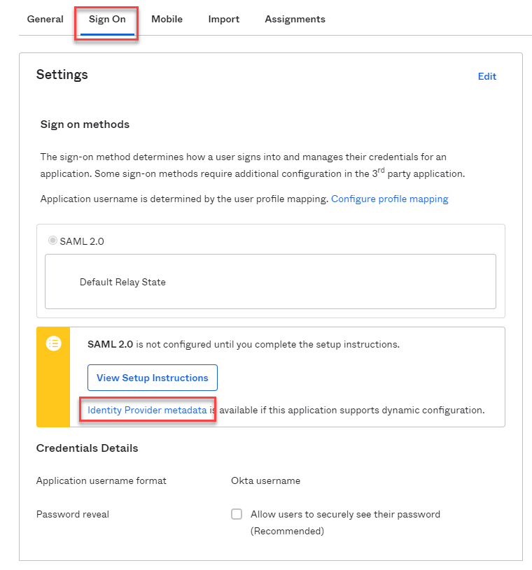 Single Sign On SSO With Okta